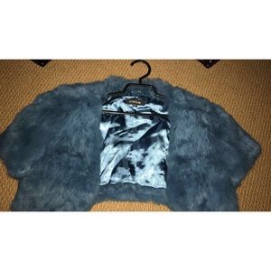 Faux fur shrug